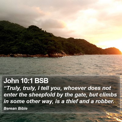 John 10:1 BSB Bible Verse Image