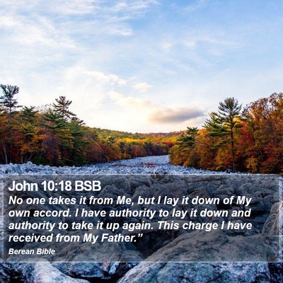 John 10:18 BSB Bible Verse Image