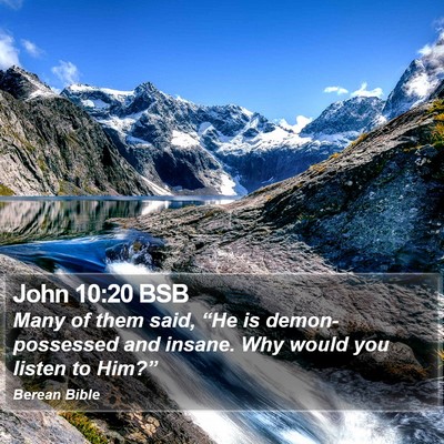John 10:20 BSB Bible Verse Image