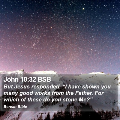 John 10:32 BSB Bible Verse Image
