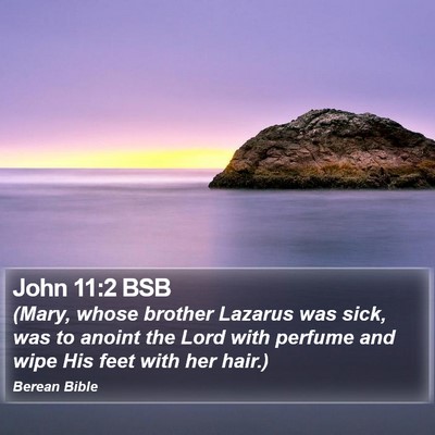 John 11:2 BSB Bible Verse Image