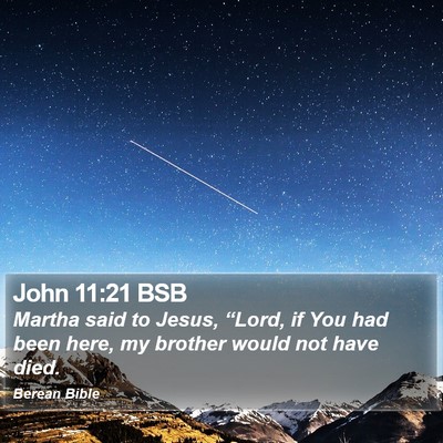 John 11:21 BSB Bible Verse Image