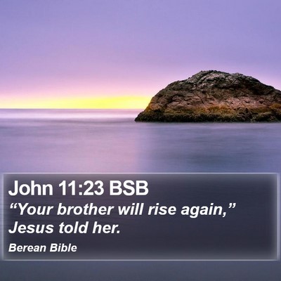 John 11:23 BSB Bible Verse Image