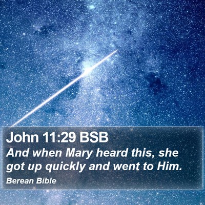 John 11:29 BSB Bible Verse Image