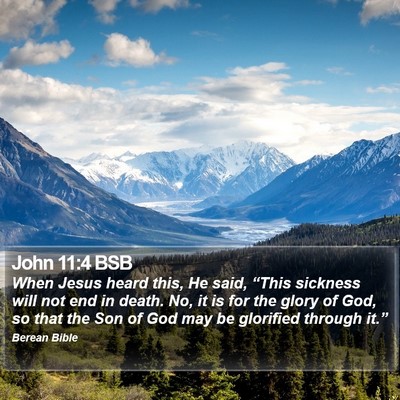 John 11:4 BSB Bible Verse Image