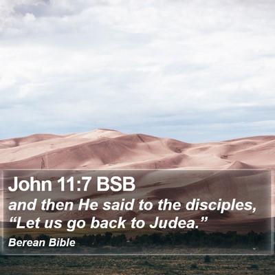 John 11:7 BSB Bible Verse Image