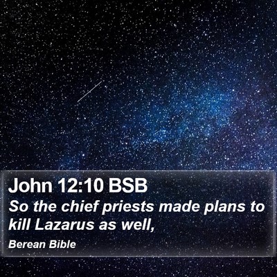 John 12:10 BSB Bible Verse Image