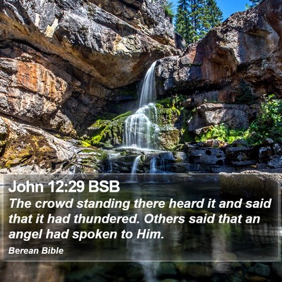 John 12:29 BSB Bible Verse Image