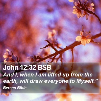 John 12:32 BSB Bible Verse Image