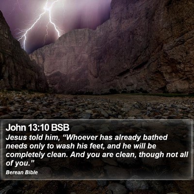 John 13:10 BSB Bible Verse Image