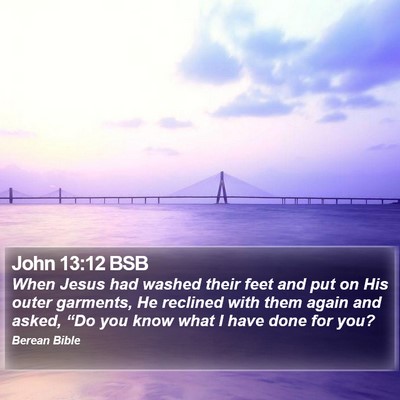 John 13:12 BSB Bible Verse Image