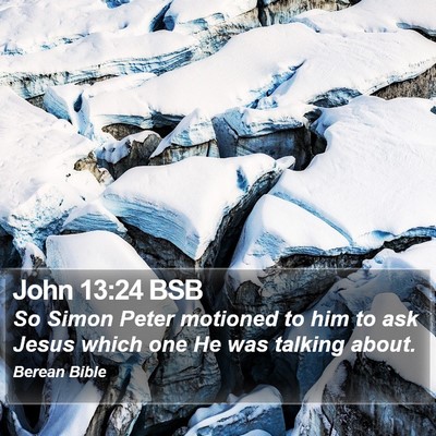 John 13:24 BSB Bible Verse Image