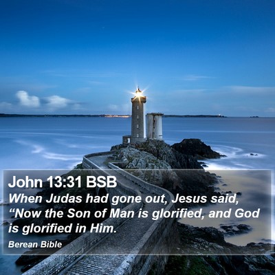 John 13:31 BSB Bible Verse Image