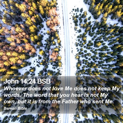 John 14:24 BSB Bible Verse Image
