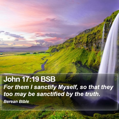 John 17:19 BSB Bible Verse Image