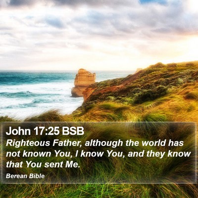 John 17:25 BSB Bible Verse Image