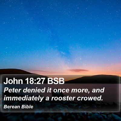 John 18:27 BSB Bible Verse Image