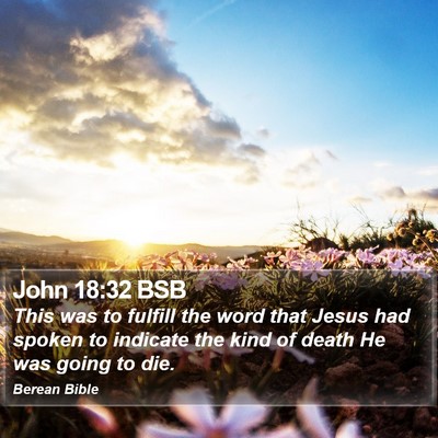 John 18:32 BSB Bible Verse Image