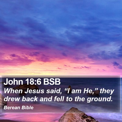 John 18:6 BSB Bible Verse Image