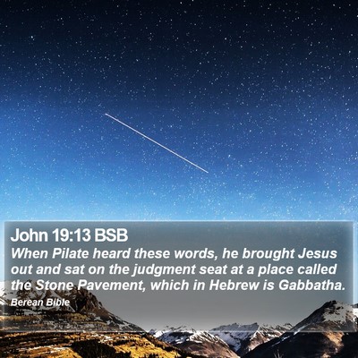 John 19:13 BSB Bible Verse Image