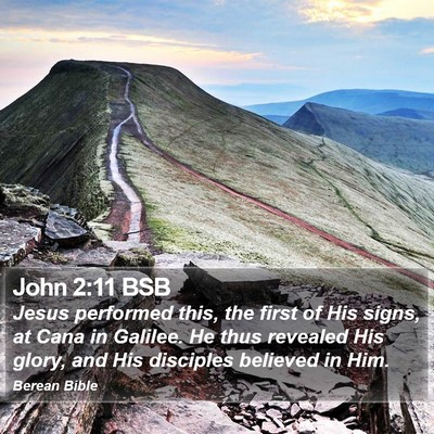 John 2:11 BSB Bible Verse Image
