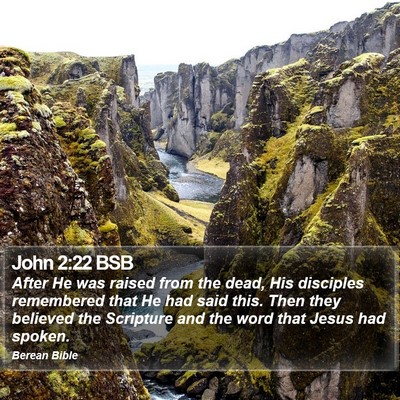 John 2:22 BSB Bible Verse Image