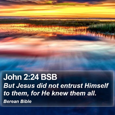 John 2:24 BSB Bible Verse Image