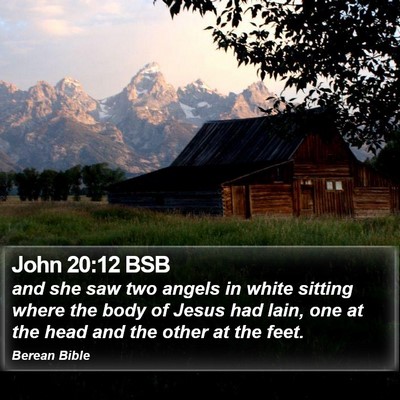 John 20:12 BSB Bible Verse Image