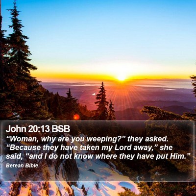 John 20:13 BSB Bible Verse Image