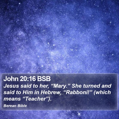 John 20:16 BSB Bible Verse Image