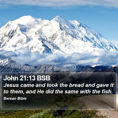 John 21:13 BSB Bible Verse Image