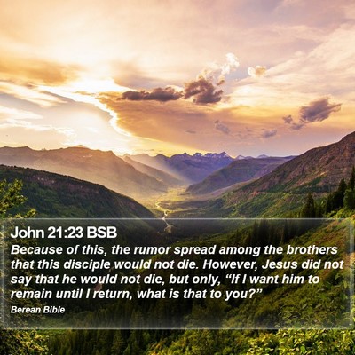 John 21:23 BSB Bible Verse Image