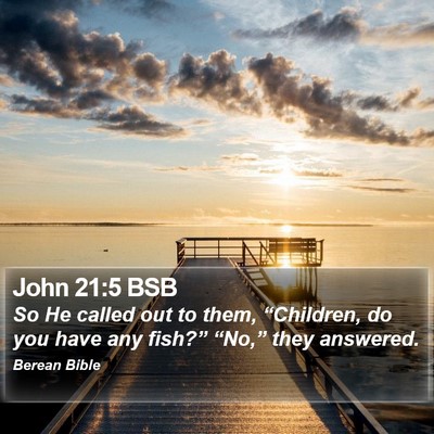 John 21:5 BSB Bible Verse Image