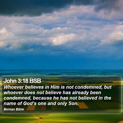 John 3:18 BSB Bible Verse Image