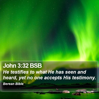 John 3:32 BSB Bible Verse Image