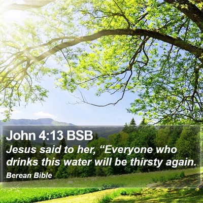 John 4:13 BSB Bible Verse Image