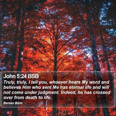 John 5:24 BSB Bible Verse Image