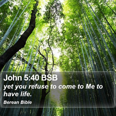 John 5:40 BSB Bible Verse Image