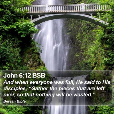 John 6:12 BSB Bible Verse Image
