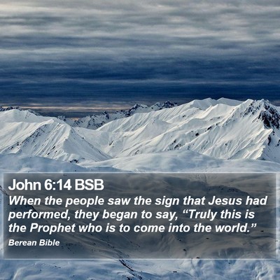 John 6:14 BSB Bible Verse Image