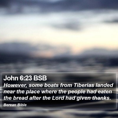 John 6:23 BSB Bible Verse Image