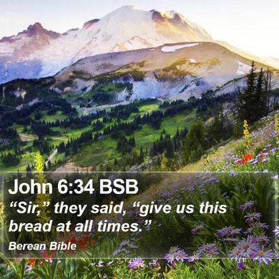 John 6:34 BSB Bible Verse Image