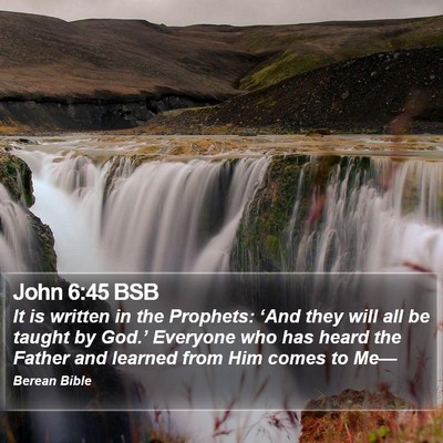 John 6:45 BSB Bible Verse Image