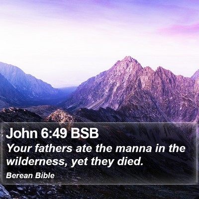 John 6:49 BSB Bible Verse Image