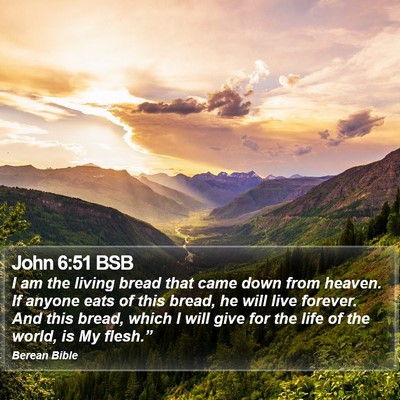 John 6:51 BSB Bible Verse Image