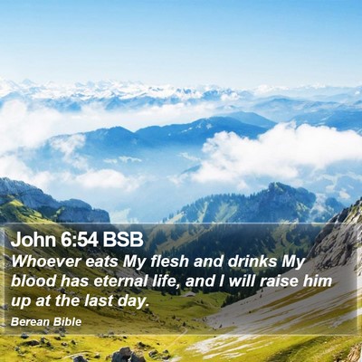 John 6:54 BSB Bible Verse Image