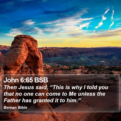 John 6:65 BSB Bible Verse Image