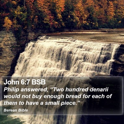 John 6:7 BSB Bible Verse Image