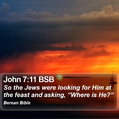 John 7:11 BSB Bible Verse Image