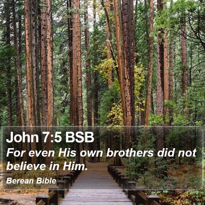 John 7:5 BSB Bible Verse Image